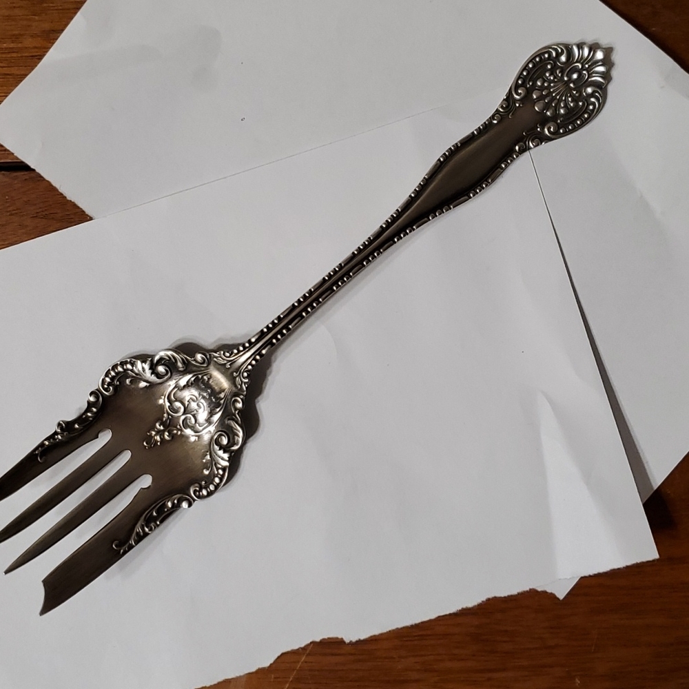 1903 Silver Ornate Cold Meat Fork
